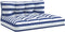 vidaXL - Palletkussens - 2 - st - stof - gestreept - wit - en - blauw