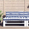 vidaXL - Palletkussens - 2 - st - stof - gestreept - wit - en - blauw