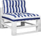 vidaXL - Palletkussens - 2 - st - stof - gestreept - wit - en - blauw