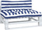 vidaXL - Palletkussens - 2 - st - stof - gestreept - wit - en - blauw