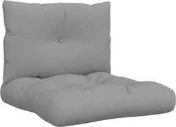 vidaXL - Palletkussens - 2 - st - stof - grijs