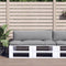 vidaXL - Palletkussens - 2 - st - stof - grijs