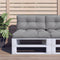 vidaXL - Palletkussens - 2 - st - stof - grijs