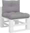 vidaXL - Palletkussens - 2 - st - stof - grijs