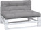 vidaXL - Palletkussens - 2 - st - stof - grijs