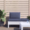 vidaXL - Palletkussens - 2 - st - stof - marineblauw