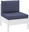 vidaXL - Palletkussens - 2 - st - stof - marineblauw