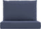 vidaXL - Palletkussens - 2 - st - stof - marineblauw