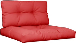 vidaXL - Palletkussens - 2 - st - stof - rood