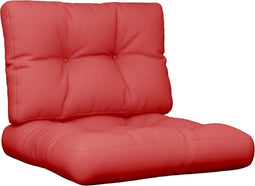 vidaXL - Palletkussens - 2 - st - stof - rood