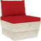 vidaXL - Palletkussens - 2 - st - stof - rood
