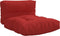 vidaXL - Palletkussens - 2 - st - stof - rood