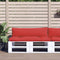 vidaXL - Palletkussens - 2 - st - stof - rood