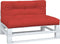 vidaXL - Palletkussens - 2 - st - stof - rood