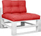 vidaXL - Palletkussens - 2 - st - stof - rood