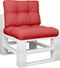 vidaXL - Palletkussens - 2 - st - stof - rood