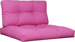vidaXL - Palletkussens - 2 - st - stof - roze