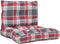 vidaXL - Palletkussens - 2 - st - stof - ruitpatroon - rood