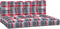vidaXL - Palletkussens - 2 - st - stof - ruitpatroon - rood