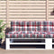 vidaXL - Palletkussens - 2 - st - stof - ruitpatroon - rood