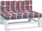 vidaXL - Palletkussens - 2 - st - stof - ruitpatroon - rood