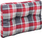 vidaXL - Palletkussens - 2 - st - stof - ruitpatroon - rood