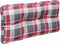 vidaXL - Palletkussens - 2 - st - stof - ruitpatroon - rood
