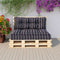 vidaXL - Palletkussens - 2 - st - stof - ruitpatroon - zwart