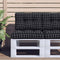 vidaXL - Palletkussens - 2 - st - stof - ruitpatroon - zwart