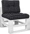 vidaXL - Palletkussens - 2 - st - stof - ruitpatroon - zwart