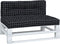 vidaXL - Palletkussens - 2 - st - stof - ruitpatroon - zwart