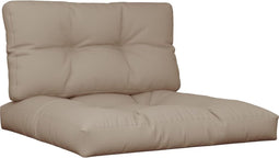 vidaXL - Palletkussens - 2 - st - stof - taupe