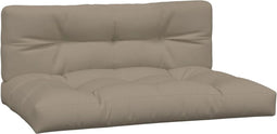 vidaXL - Palletkussens - 2 - st - stof - taupe