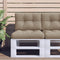 vidaXL - Palletkussens - 2 - st - stof - taupe