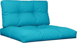 vidaXL - Palletkussens - 2 - st - stof - turquoise