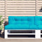 vidaXL - Palletkussens - 2 - st - stof - turquoise