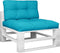 vidaXL - Palletkussens - 2 - st - stof - turquoise