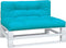 vidaXL - Palletkussens - 2 - st - stof - turquoise