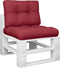 vidaXL - Palletkussens - 2 - st - stof - wijnrood