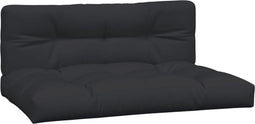 vidaXL - Palletkussens - 2 - st - stof - zwart