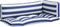 vidaXL - Palletkussens - 3 - st - gestreept - oxford - stof - wit - en - blauw