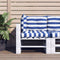 vidaXL - Palletkussens - 3 - st - gestreept - oxford - stof - wit - en - blauw