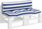 vidaXL - Palletkussens - 3 - st - gestreept - oxford - stof - wit - en - blauw