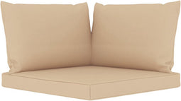 vidaXL - Palletkussens - 3 - st - oxford - stof - beige
