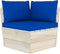 vidaXL - Palletkussens - 3 - st - oxford - stof - blauw
