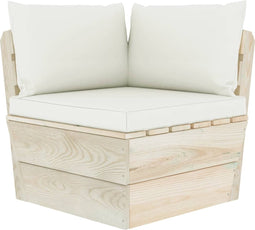 vidaXL - Palletkussens - 3 - st - oxford - stof - crèmewit