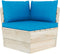 vidaXL - Palletkussens - 3 - st - oxford - stof - lichtblauw