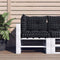 vidaXL - Palletkussens - 3 - st - ruitpatroon - oxford - stof - zwart