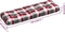 vidaXL - Palletkussens - 3 - st - ruitpatroon - stof - rood