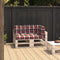 vidaXL - Palletkussens - 3 - st - ruitpatroon - stof - rood